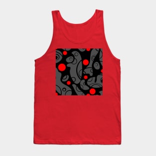 Whale Sonics Grey and Red on Black Tank Top